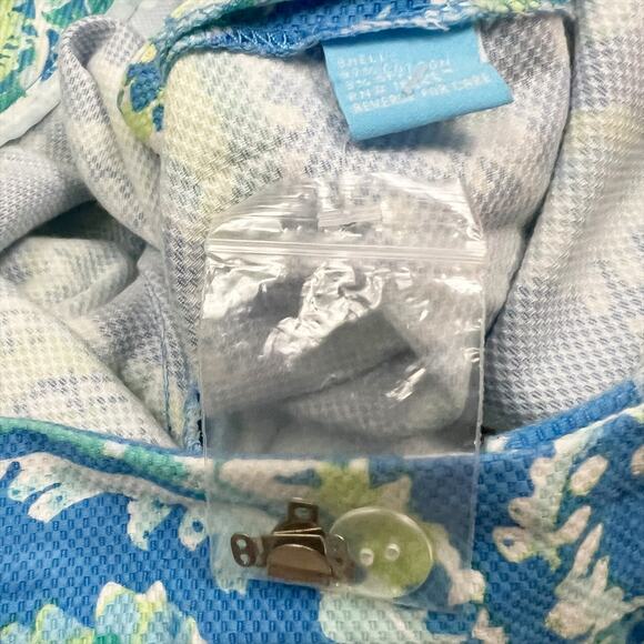 NWOT J. McLaughlin Portman Slim Fit Cropped Pants Blue Green Paisley Size 14 - Picture 7 of 7